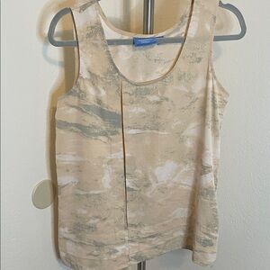 Simply Vera Vera Wang Beige peach white and Gray business casual Tank Top